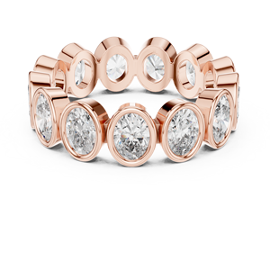 Bague Éternité en Moissanite, Taille Ronde Brillante, Sertie Clos, en Argent 925, Bijou Classique de Mariage pour Femme - Product Image 5