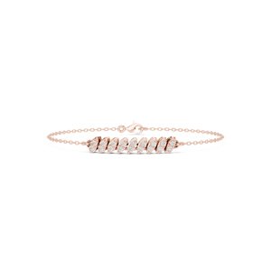 Pulsera de Diamantes Marquise Leaf en Oro Amarillo Sólido de 9K, 10K, 14K, 18K con Diamantes CVD Cultivados en Laboratorio, Pulseras de Cadena y Eslabones de Moda para Mujer - Product Image 6