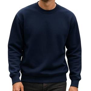 Mens 100% Cotton Blank Sweatshirt Soft Anti Shrink Custom Ready Private Label Wholesale Supplier - Product Image 1