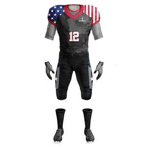 ชุดยูนิฟอร์มอเมริกันฟุตบอลแบบซับลิเมชั่นสั่งทำพิเศษสำหรับผู้ชาย เสื้อเจอร์ซีย์และกางเกงฟุตบอลโพลีเอสเตอร์ระบายอากาศได้ดี ชุดทีม OEM จำนวนมาก - Product Image 2