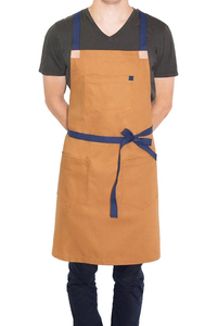 Black Polyamide <b>Waterproof</b> <b>Work</b> Apron with Leather Straps Pockets Unisex Dust Proof Utility Durable Workshop Repair Wear - Product Image 5