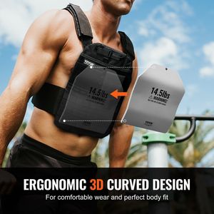 Plaques de gilet lesté incurvées en acier premium de 14,5 lb, ajustement ergonomique profilé pour les WODs, poids supplémentaire pour l'entraînement - Product Image 4