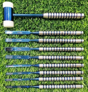 Ensemble de 8 ciseaux dentaires, instruments manuels avec revêtement PVD, instruments de chirurgie implantaire, tailles assorties, acier inoxydable allemand, CE - Product Image 3