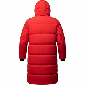 MITEXCO Women's Long Quilted <b>Winter</b> Jacket Hooded Full Sleeve Zipper Closure Solid Color Polyester Shell <b>Thick</b> Warm <b>Coat</b> - Product Image 2