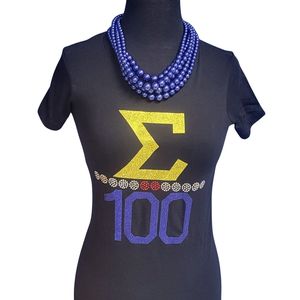 ซิกมาแกมมาโรเสื้อยืดกราฟิกแบบกำหนดเอง 100 ตัว รุ่นฉลองครบรอบ เสื้อยืดแขนสั้นลำลองสำหรับงานแฟชั่น - Product Image 1