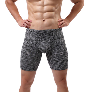 Wholesale Popular Men's Casual Wear Low-Rise Breathable Knitted Spandex/Nylon Underwear Soft Comfortable <b>Boxer</b> Shorts - Product Image 1