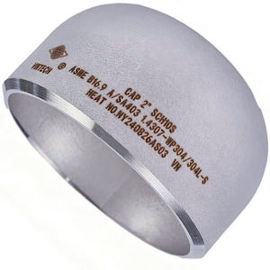 ฝาครอบท่อเหล็กสแตนเลสอุตสาหกรรมคุณภาพสูง เชื่อมแบบไร้รอยต่อ ASME B16 9 A SA403 ผิวเรียบ - Product Image 2