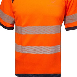 Camiseta de alta visibilidad con cinta reflectante, camiseta de trabajo, camisetas de seguridad para trabajadores de la construcción. - Product Image 5