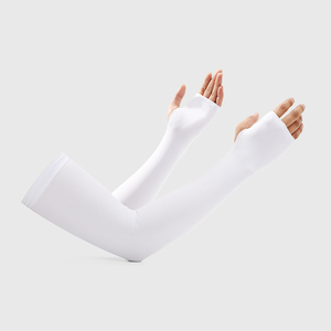 Manchon de compression athlétique personnalisé avec logo, protection UV, pour le cyclisme, la course, les sports de plein air, protection solaire, noir - Product Image 2