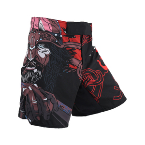 Unisex MMA <b>Grappling</b> <b>Shorts</b> for Martial Arts-Spandex/Polyester 240g Quick Dry Breathable Digital Print Seamless Fusing Loose Fit - Product Image 4