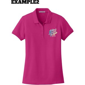 เสื้อโปโลผ้าคอร์ปิคแบบสั่งทำพิเศษ L100 สำหรับผู้หญิง พร้อมปักโลโก้และข้อความตามแบบที่คุณออกแบบเอง - Product Image 1