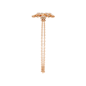 Women's Openwork <b>Cage</b> Diamond Bracelet – Curved Wire Medallion VVS CVD Lab Diamond in 9K 10K 14K 18K Solid Gold Fine Jewelry - Product Image 3