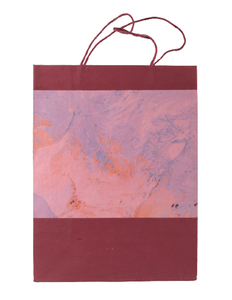 Custom Luxury Beautiful Recycled Cotton Handmade Paper Given Marble Print All Over Handles Are Matching Paper Bag - Product Image 3