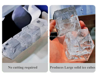 Machine à glace par pulvérisation de refroidissement par eau Offre Spéciale comptoir de bar faisant 30*30 barre carrée grande machine à glaçons solide grand Cube de glace