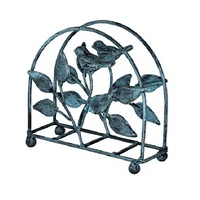 Porte-serviettes en fer finition noire mate, design minimaliste, best-seller, pour la restauration en plein air et la table de restaurant.