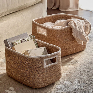 Seagrass Set of 2 <b>Storage</b> <b>Baskets</b> Handmade <b>Storage</b> <b>Basket</b> Wholesale eco-friendly Made in Viet Nam - Product Image 2