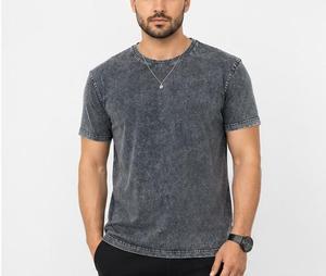 Camiseta Casual de Punto para Hombre, Cuello Redondo, Manga Corta, Corte Regular, Color Sólido, 100% Algodón Jersey - Product Image 2
