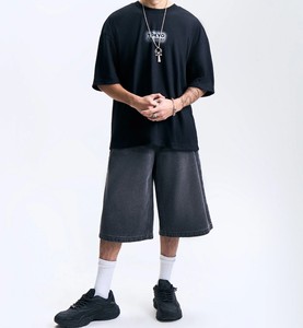 Camisetas Oversize con Lavado Ácido de Alta Calidad, Personalizadas para Hombre, ODM, Cuello Redondo, Hombros Caídos - Product Image 1