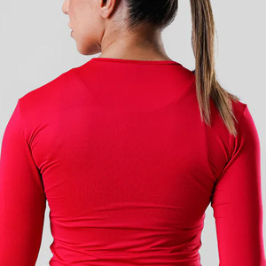 High Quality Customized Women <b>Compression</b> <b>Shirts</b> Breathable Eco-Friendly Quick Dry Lightweight Front Anti-Bacterial Fitness - Product Image 4