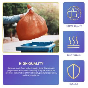 Grandi sacchi della spazzatura da esterno 43 \ "X 47 \" confezione 100 2 Mil polietilene non profumato cesto dei rifiuti da cucina - Product Image 3