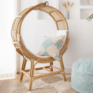 Kids hammock swing chair boho rattan moon <b>hanging</b> chairs outdoor & indoor children room furniture - Product Image 3