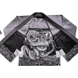 ชุดยิวยิตสู BJJ แบบสั่งทำพิเศษ ผ้าฝ้ายเนื้อเพิร์ลวีฟ ระบายอากาศได้ดี น้ำหนักเบา ทนทาน เหมาะสำหรับการฝึกซ้อม สำหรับผู้ชายและผู้หญิง - Product Image 1