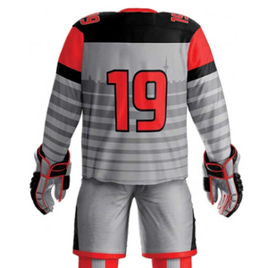 Comfortable Custom Size Ice Hockey Uniform Short Printed Style Sets Stock 100% Polyester Breathable Quick Dry Eco-Friendly - Product Image 6