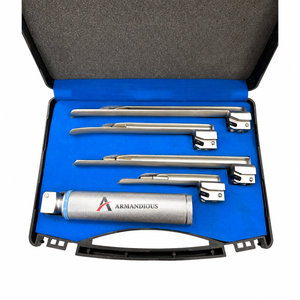Ensemble de laryngoscope à fibres optiques Mac Miller - Kit complet de gestion des voies respiratoires et d'intubation |   Instruments de diagnostic ORL certifiés CE - Product Image 2