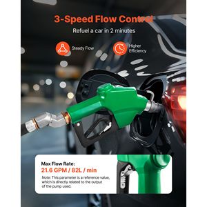 Pompa Carburante Automatica a 3 Velocità con Attacco NPT da 1 Pollice, Flusso Massimo 21.6 GPM, Girevole, per Diesel e Gas, Attrezzatura per la Lavorazione del Petrolio - Product Image 5