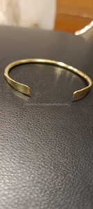 Gleam Luxe Brass Open Bangle Artisan-Made Bracelet manchette réglable pour Boho Chic & Minimalist Looks - Product Image 3