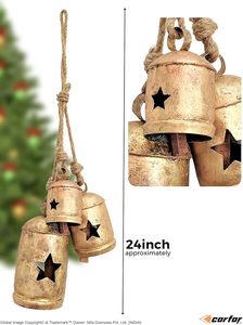 Private Branding Metal Christmas Hanging <b>Bell</b> Ornament For Christmas Party Home Decoration Hanging Purpose - Product Image 2