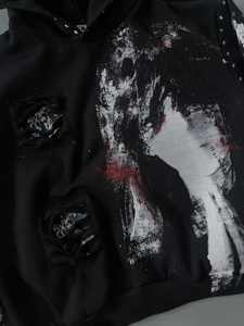 Sudadera con Capucha para Hombre, Corte Regular, Felpa Francesa de Algodón, con Estampado Digital, Hombros Caídos, para Invierno - Product Image 6