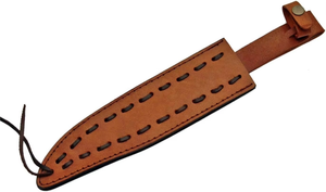 Cuchillo Bowie Hecho a Mano de Acero con Alto Contenido de Carbono, con Mango de Hueso de Camello y Funda de Cuero Fino, Cuchillo Vikingo, Cuchillo para Exteriores - Product Image 3