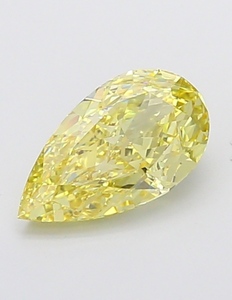 Diamant jaune fantaisie intense de laboratoire, taille poire, marque Laxmi, pierre lâche certifiée IGI, rempli pour la fabrication de bijoux sur mesure - Product Image 1