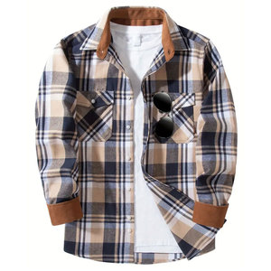 Premium Design Customized men's <b>Flannel</b> Shirts Fabric Custom Color Cotton Material Men Casual <b>Flannel</b> Shirts for Sale - Product Image 3