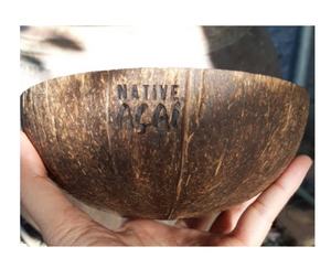 ชุดส้อมชามกะลามะพร้าวธรรมชาติเครื่องครัวอุปกรณ์รับประทานอาหารงานปาร์ตี้แกะสลักด้วยเลเซอร์สไตล์วินเทจเป็นมิตรกับสิ่งแวดล้อม - Product Image 2