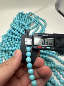 ลูกปัดทรงกลมสีฟ้าเทอร์ควอยซ์ ยี่ห้อ LGJ รุ่น LGJN01 หลายสี ผลิตจากมองโกเลียใน บรรจุกล่อง ของแท้จากธรรมชาติ ขายส่ง - Product Image 2