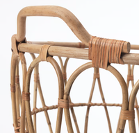 Meilleur Choix Panier en Rotin Tressé à la Main à Maille Ouverte Écologique avec Poignées Couleur Naturelle Taille Personnalisable Décoratif Multi-Usages