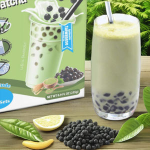 Boisson au matcha boba Alody à préparation rapide, 3 ensembles/boîte avec des billes de tapioca et sans additifs - Product Image 2