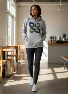 Sweat à capuche unisexe zippé avec logo personnalisé sur le devant, 100 % coton, 400-500 GSM, design classique personnalisable, polaire d'automne, écologique - Product Image 4