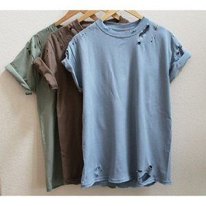 Nouvelle mode, prix de gros personnalisés, t-shirt délavé, logo personnalisé, t-shirt vintage délavé en couleur unie, t-shirts pour hommes - Product Image 4