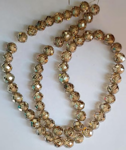 Cuentas de Diamante Facetadas de Moissanita de Color Amarillo Champán de 8.5 Pulgadas - Product Image 3