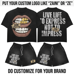 Premium 240 GSM 100% Polyester Jersey Breathable Summer T Shirt <b>Short</b> <b>Set</b> Black Streetwear Custom Logo Two Piece Casual Outfit - Product Image 1