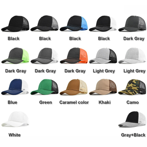 Casquette de camionneur noire avec logo personnalisé et panneaux en maille grise, casquette de baseball classique, respirante, légère, pour les sports de plein air, pour hommes - Product Image 5
