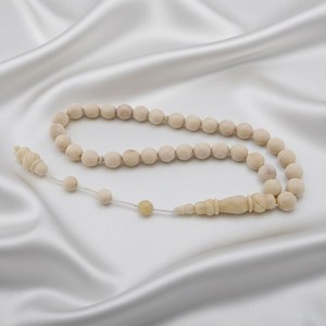 Rosario Islámico Moderno Hecho a Mano con 33 Cuentas de Hueso de Camello Talladas, Ecológico, Tasbih Misbaha WAC-0916 - Product Image 2