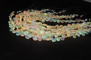 Cuentas Lisas y Brillantes de Ópalo Etíope Natural en Forma de Pera de 6-10 mm para la Fabricación de Joyas - Product Image 3