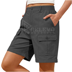 Men's Cargo <b>Shorts</b> Mid Waist Breathable Cotton Casual Style <b>Shorts</b> With Pockets Breathable <b>Woven</b> Fabric - Product Image 5