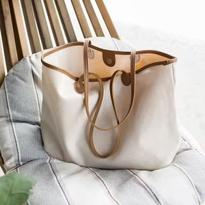 Sac de shopping en toile personnalisé, écologique, grande capacité, motif imprimé rayé, réutilisable pour un usage quotidien, personnalisable - Product Image 3