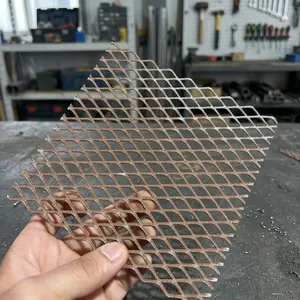 Expanded Perforated Aluminum Wire <b>Mesh</b> <b>Sheet</b> Decorative Grid Lightweight Corrosion Resistant for Industrial Ventilation Grille - Product Image 1