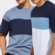 Camiseta de Poliéster para Hombre, Diseño de Color en Contraste, Estilo Urbano, Tejido Piqué Transpirable, Prenda Esencial de Verano - Product Image 1